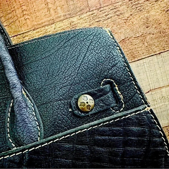 Patricia Nash Rodano Heavy Grain Pebbled Leather Satchel - Picture 5 of 10